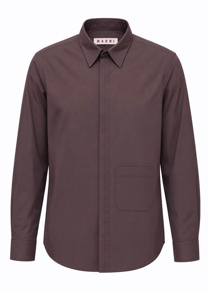 MARNI Men's Brown Cotton Shirt