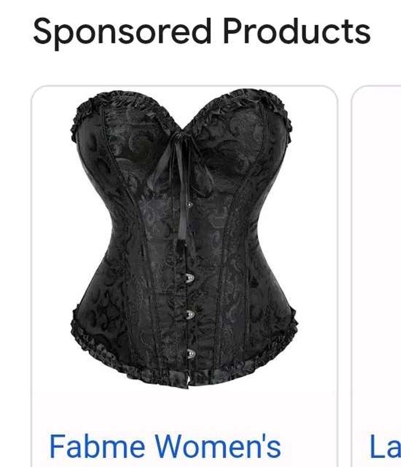 Black Brocade Corset Top