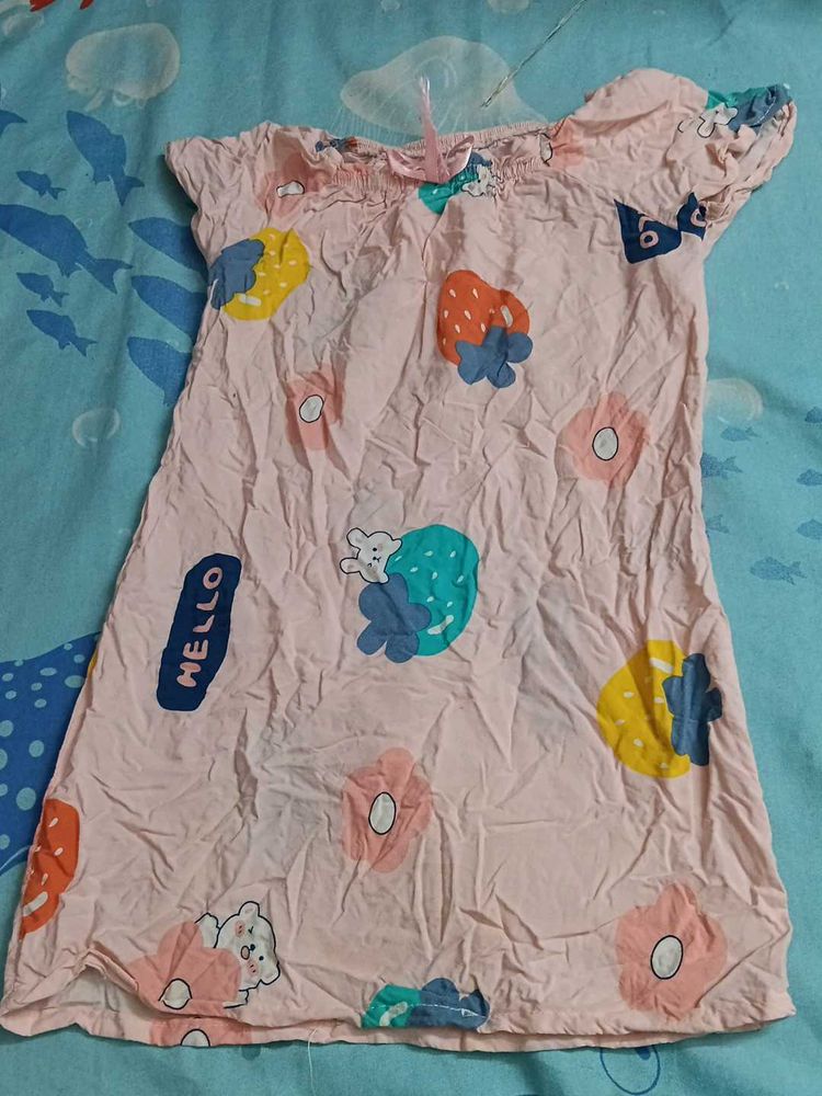 Cute Strawberry Pajama Dress