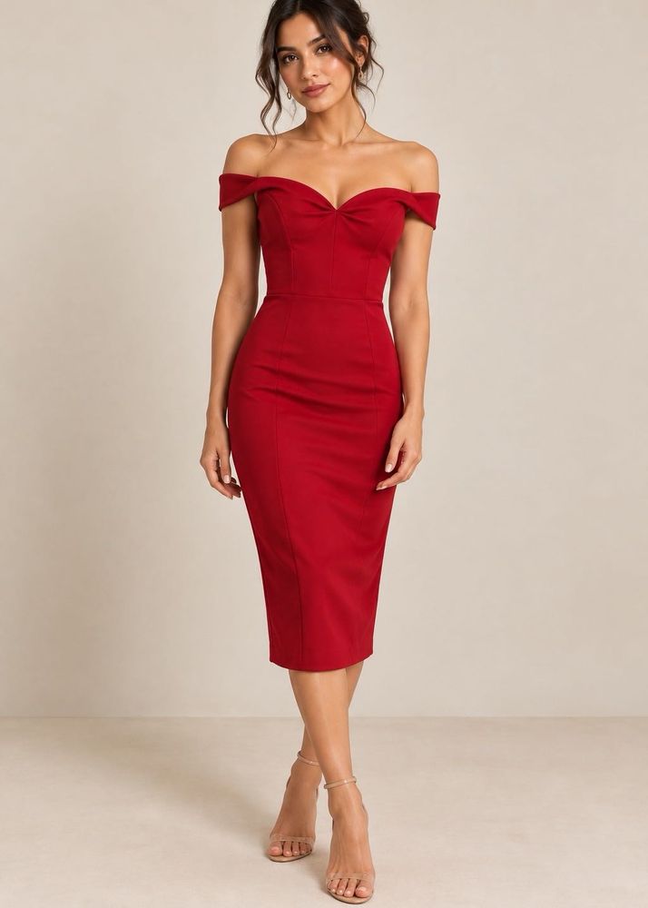 Red bodycon dress