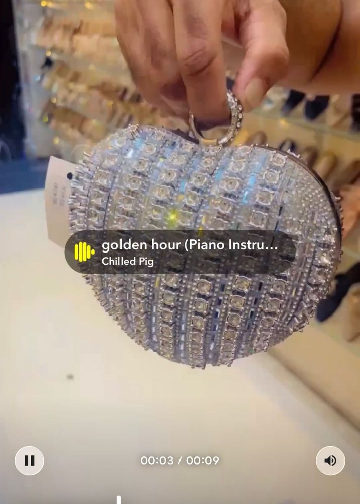 Sparkling Heart Clutch Bag