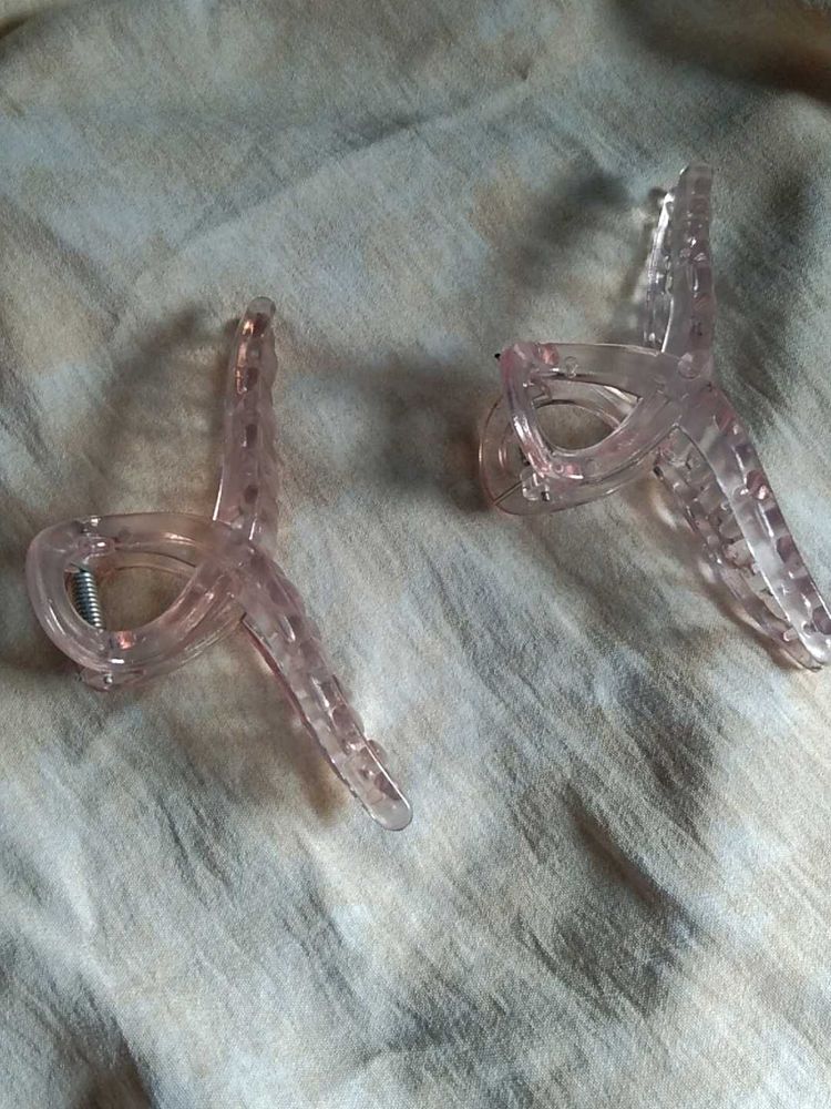Pink Hair Claw Clips (Set of 2)
