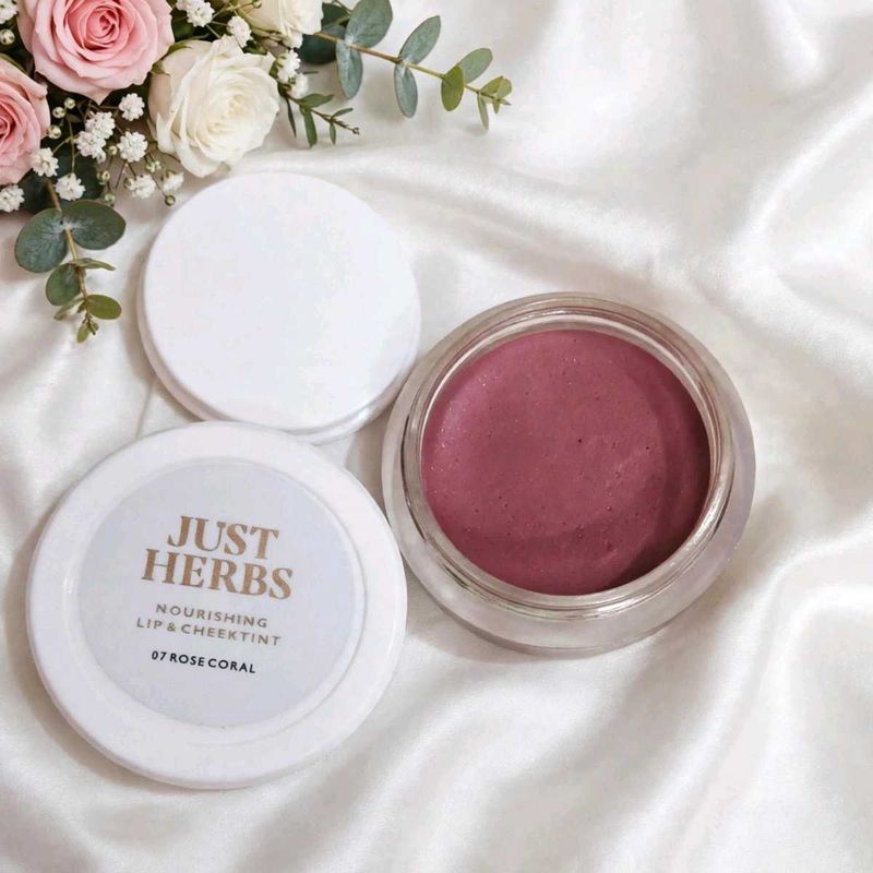 Just Herbs Lip &amp; Cheek Tint - Rose Coral