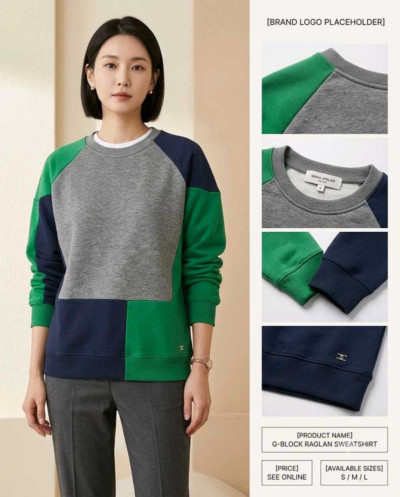 Colorblock Raglan Sweatshirt