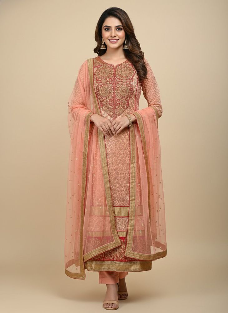 Stunning And Gorgeous Party Wear Designer SuitSet.