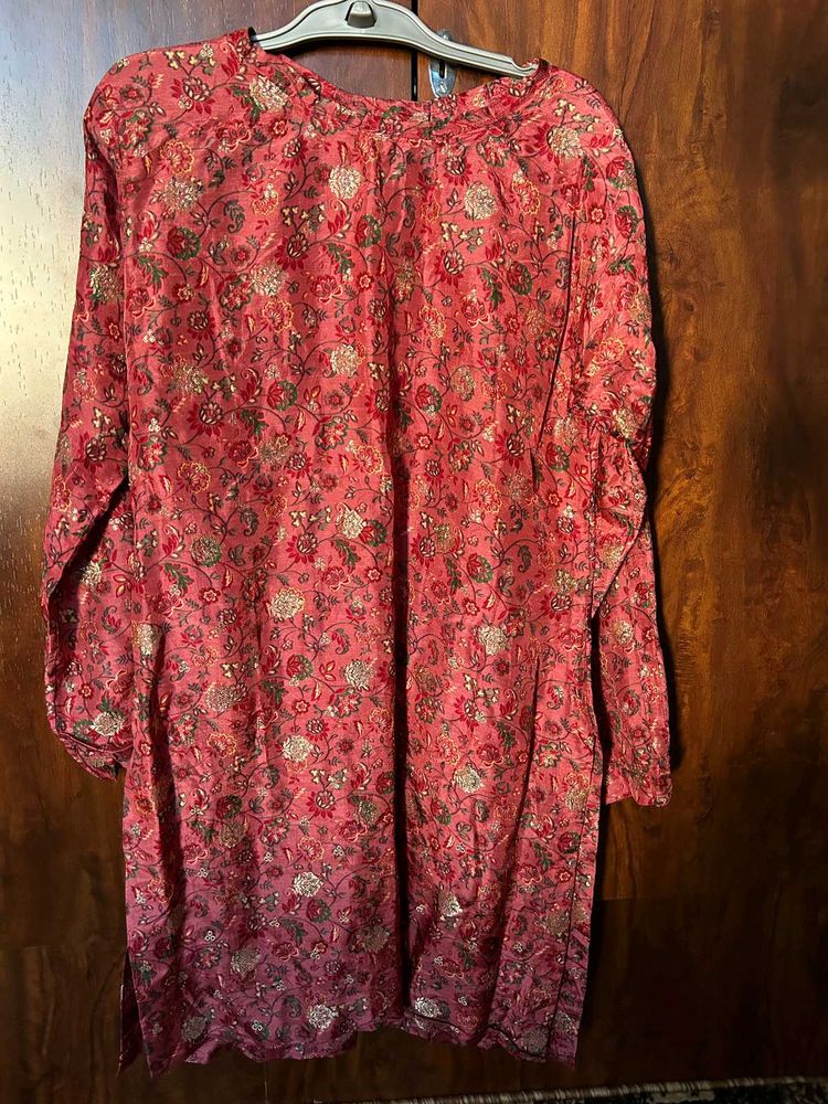 Elegant Pink Floral Kurta set