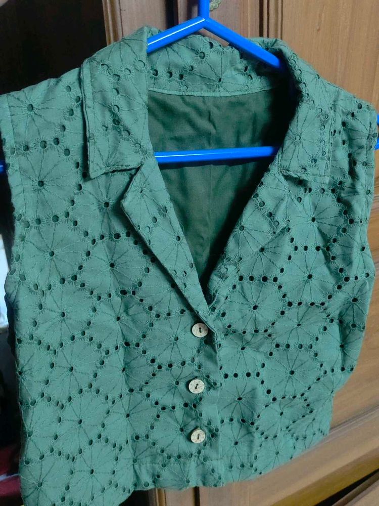 Green hakoba Top