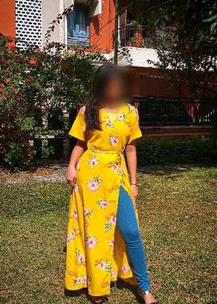 Yellow Floral Maxi Dress