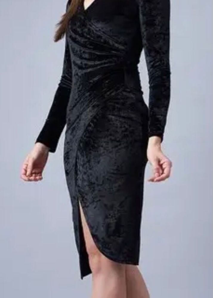 Elegant Black Velvet bodycon dress