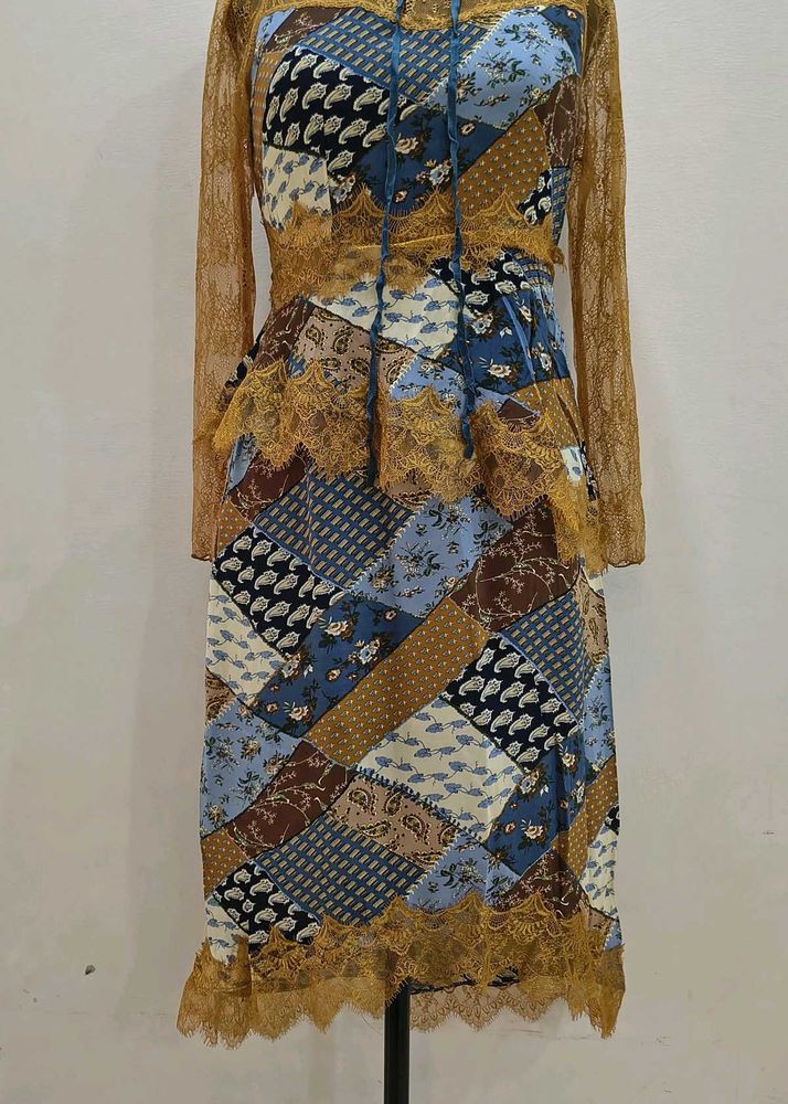 Boho Patchwork Lace Dress