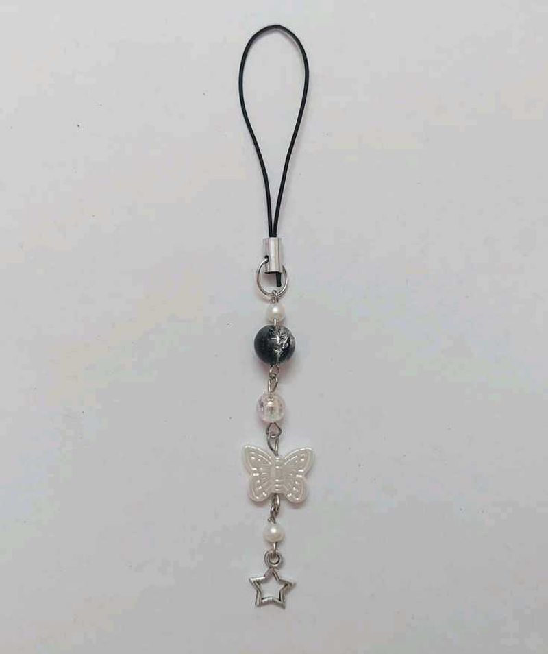 Cute Butterfly Charm Phone Strap