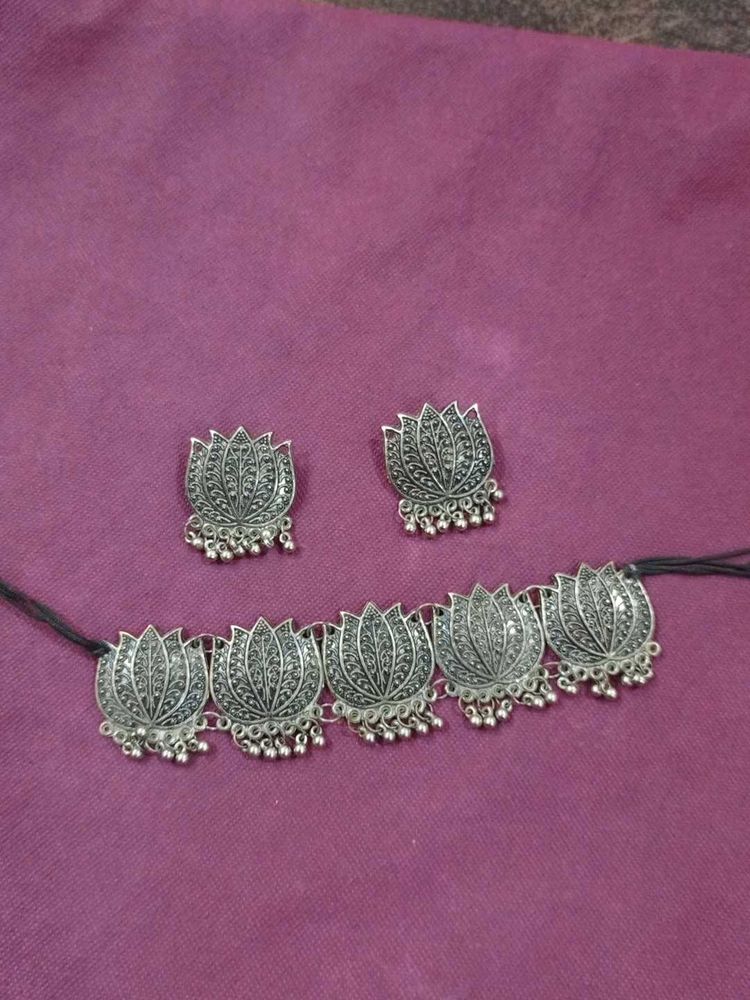 Oxidized Choker Set