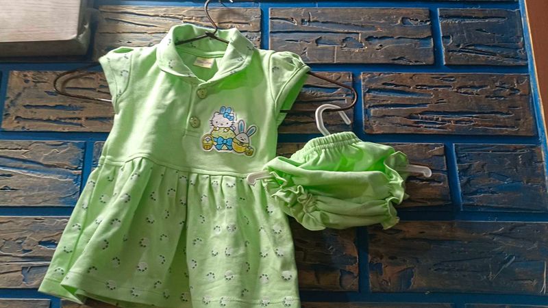 Cute Hello Kitty Dress &amp; Bloomers Set