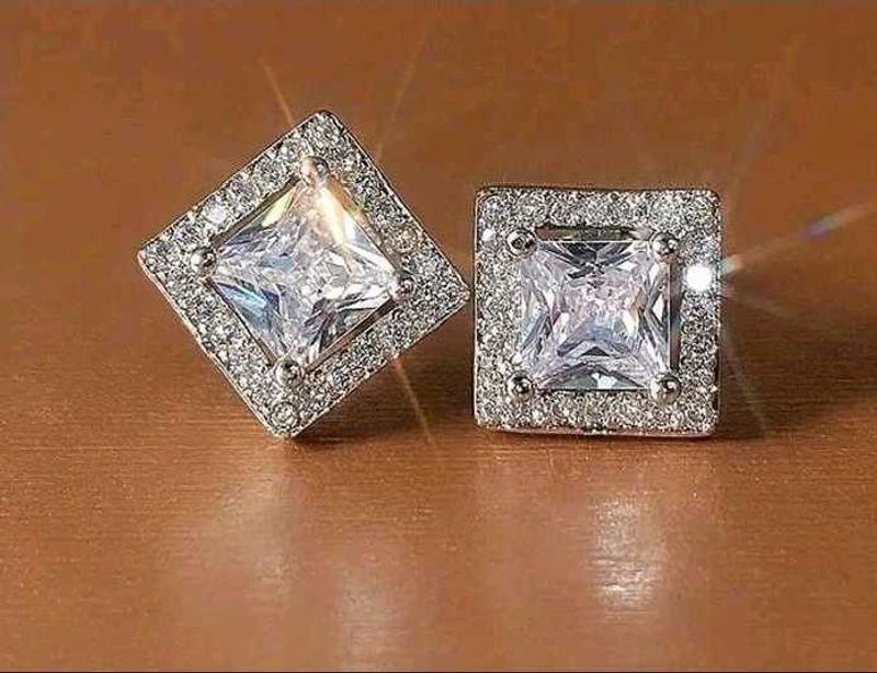 Beutiful silver AD Diamond Earrings