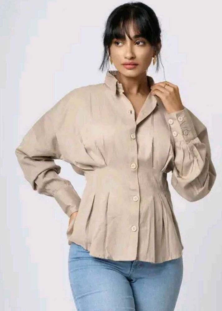 stylish casual wear shirt top with pleats