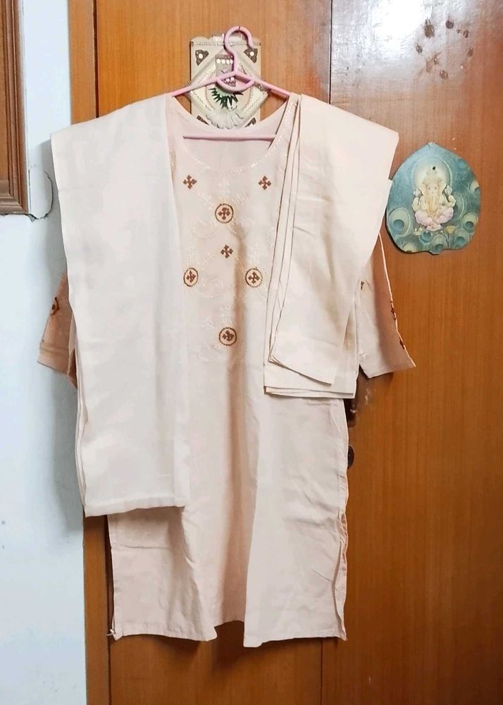 3piece embroidery Kurta pajami Set with Dupatta