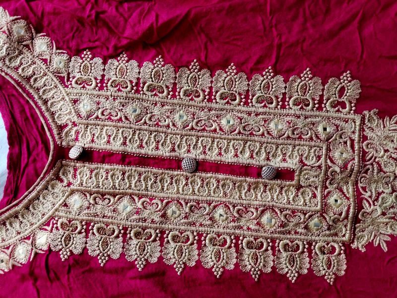 Embroidered Kurta with Mirror Work