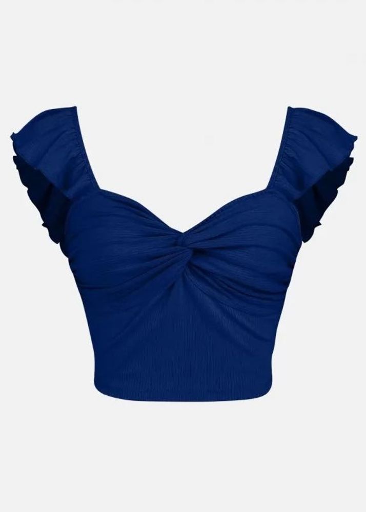 Ruffle Trim Bikini Top