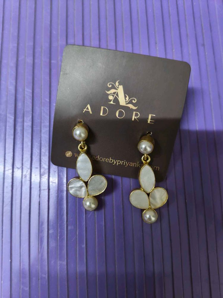 combo of adore faux Pearl &amp; Shell Dangle Earrings
