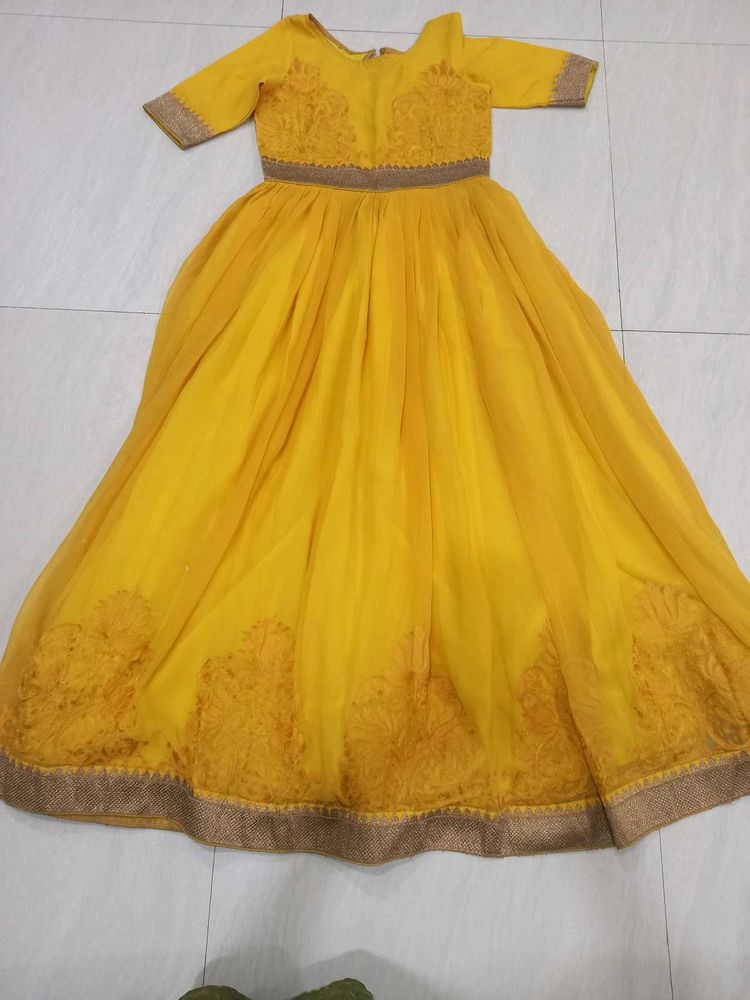 Beautiful Yellow Ethnic Gown