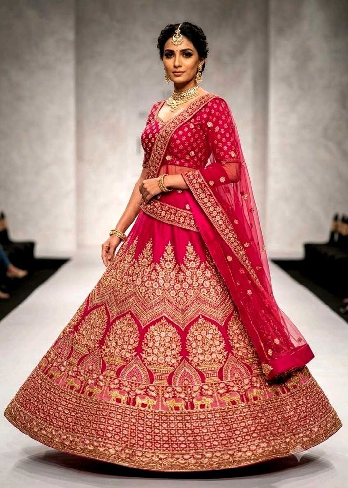 Stunning bridal magentaLehenga Choli