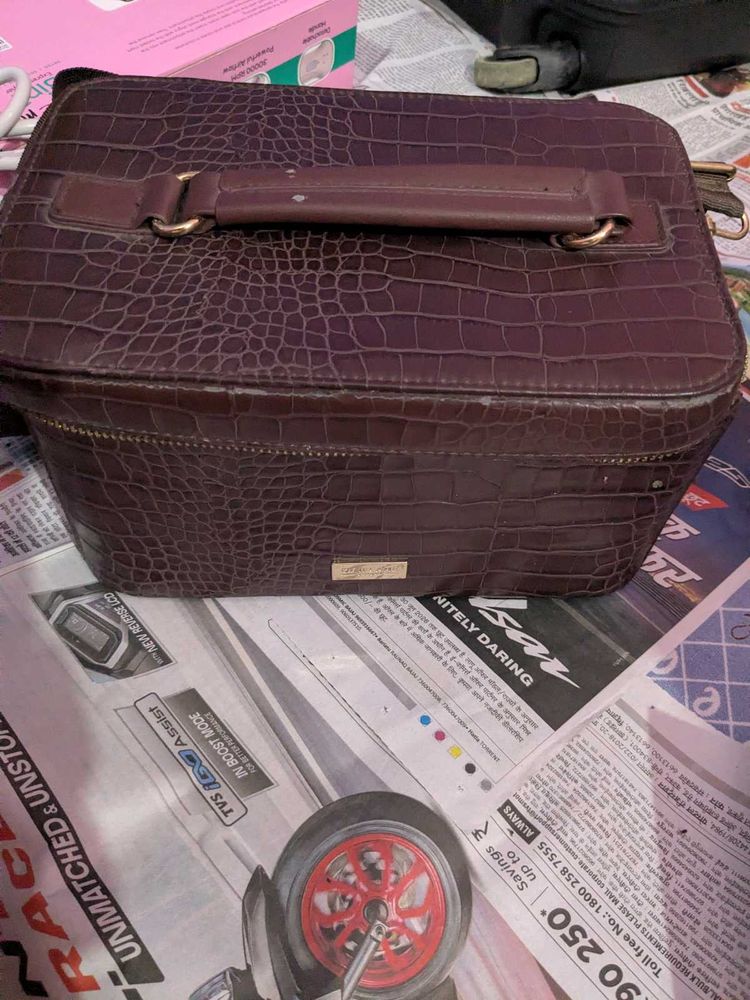 Stylish Croco Vanity Bag