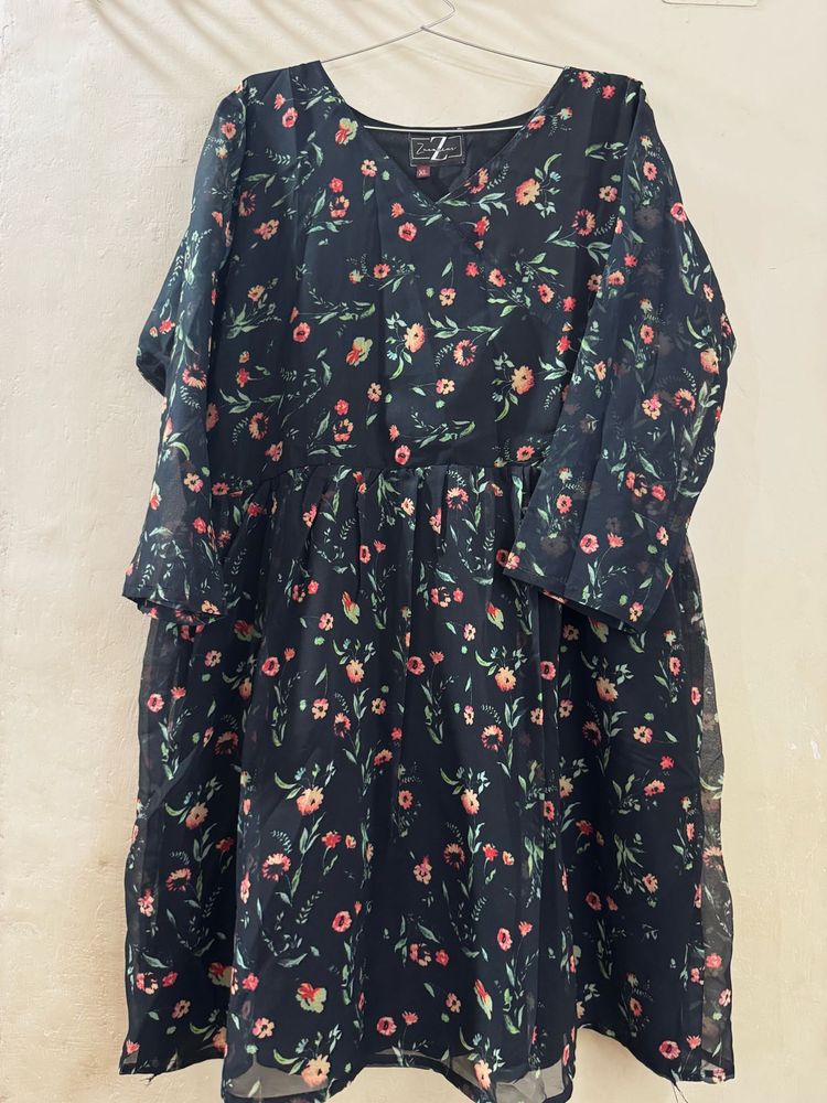 Chic Floral Print Dress