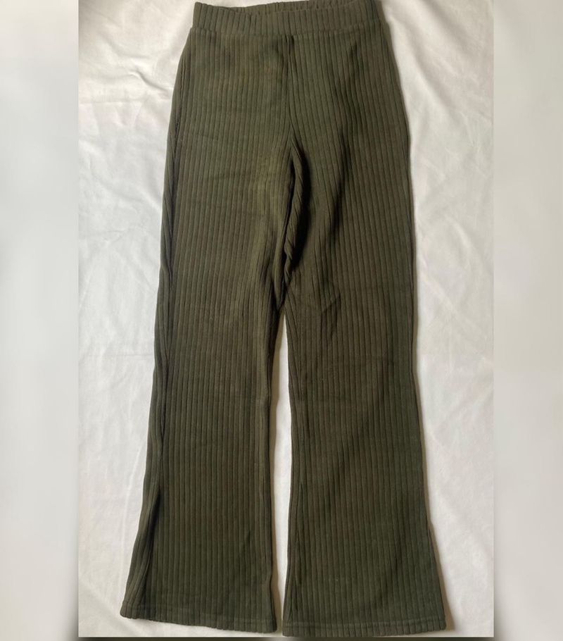 STREET9 Olive Green Ribbed Pants