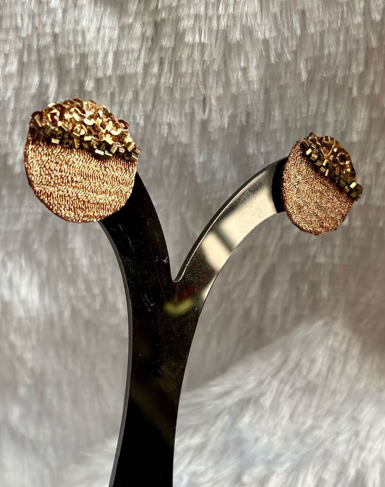 Handmade Beaded Hoop Earrings