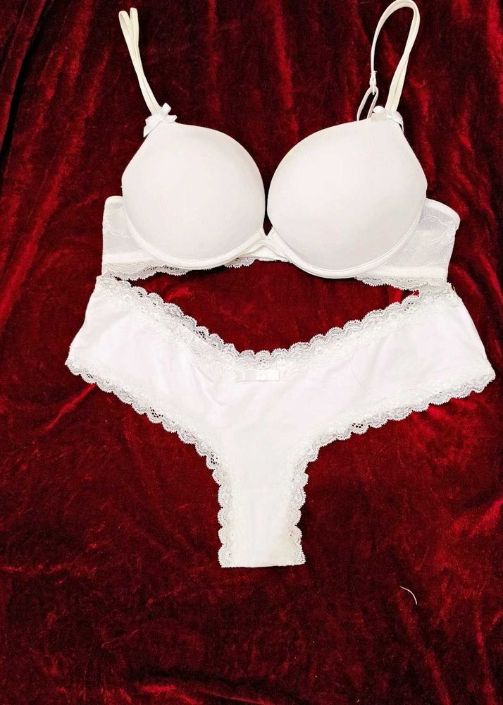 very beautiful white lingerie set 😍