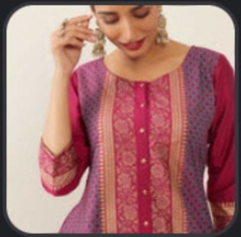 Brocade Inspired Print - Pink