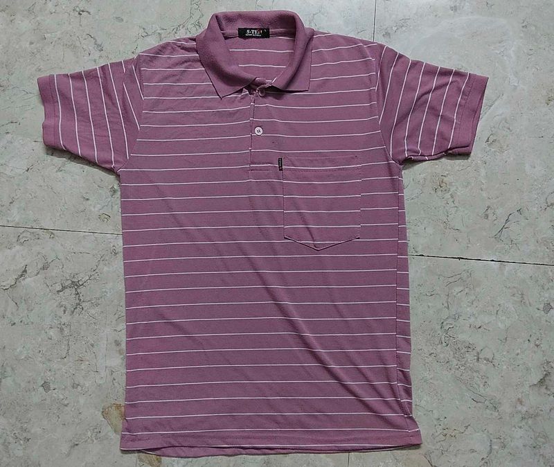 Men's Striped Polo T-Shirt