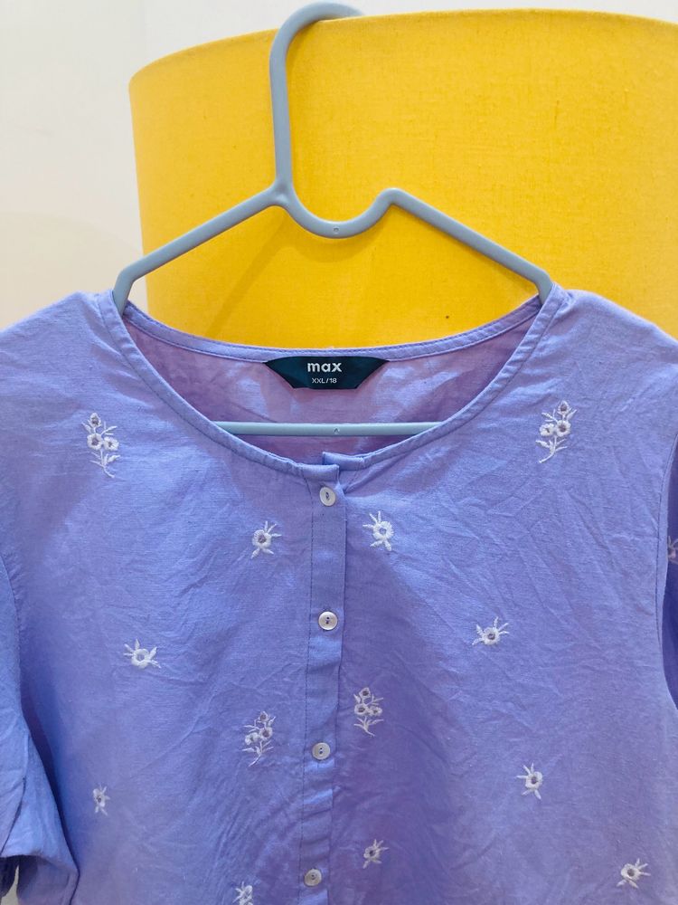 Sweet Light Purple Cute Top