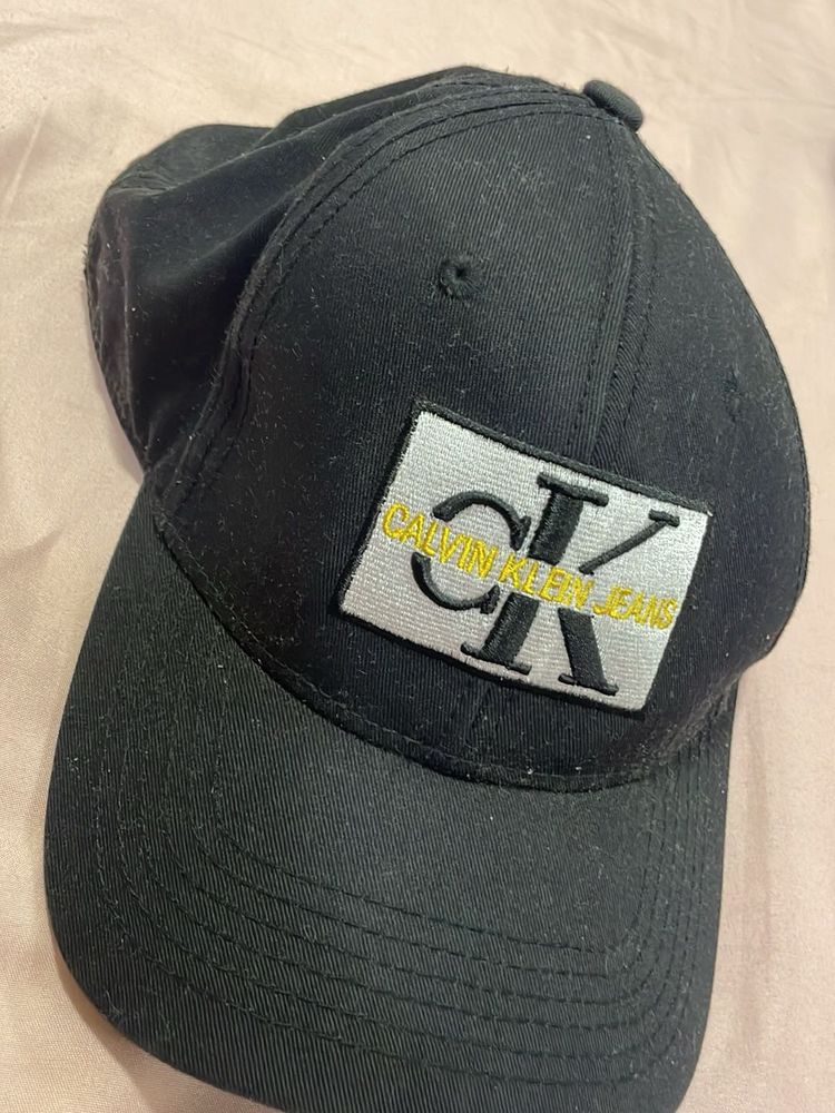 Calvin Klein Jeans Black Baseball Cap Y2k Korean