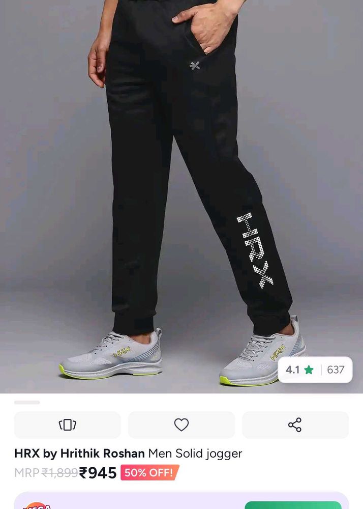 HRX Black Joggers L size