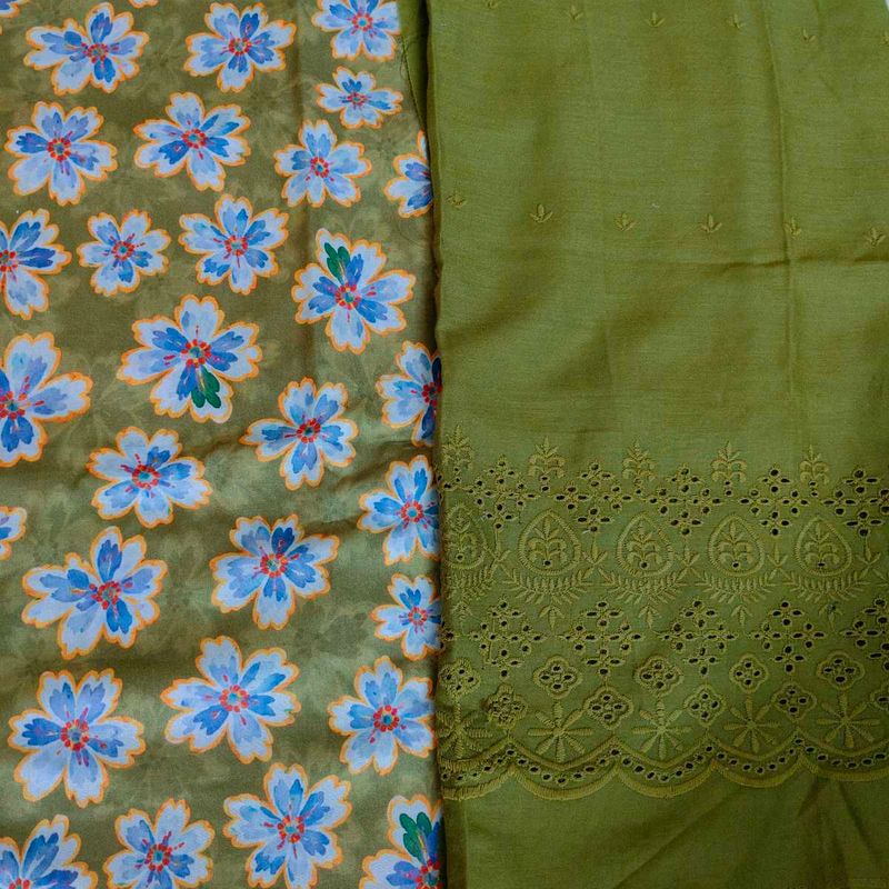 Elegant unstitched cotton dress material,suit
