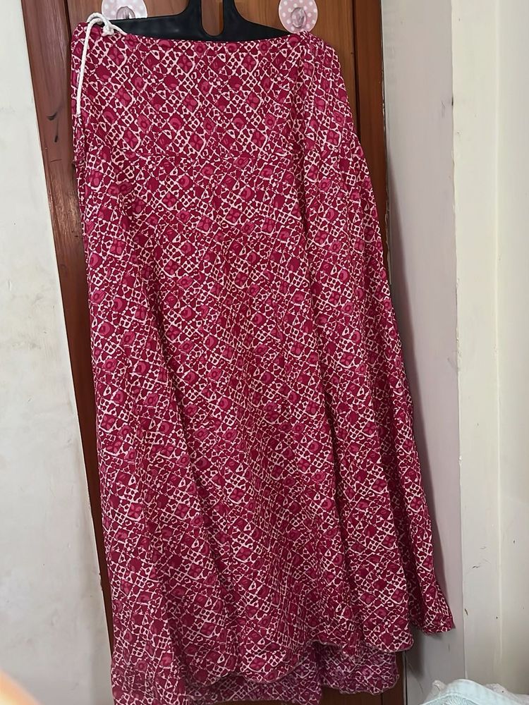 Stylish Pink Ethnic Skirt