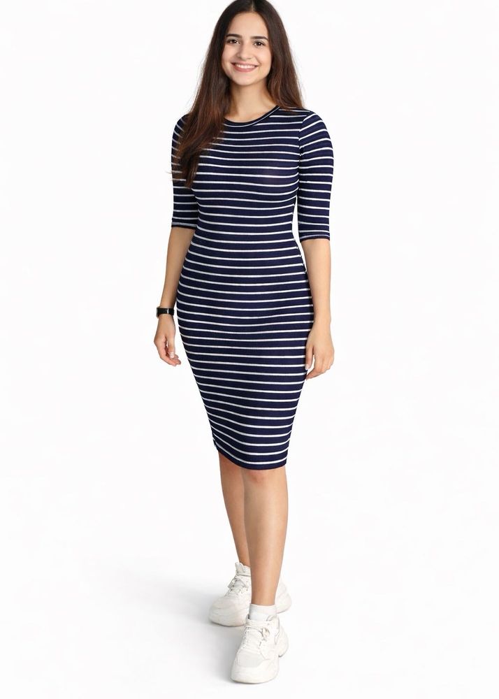 Striped Midi Dress