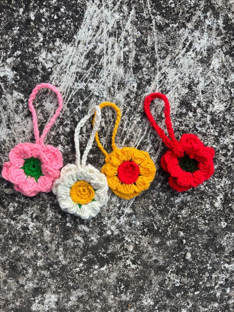 Handmade Crochet key chain, hair rubber accessorie