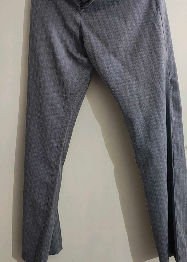 Classic Grey Pinstripe Trousers