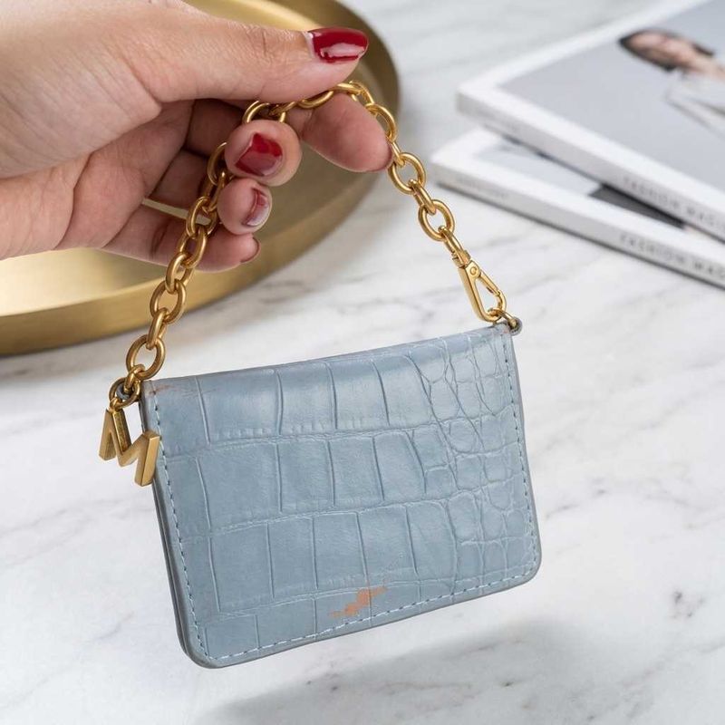 MANGO Croc Embossed Wallet