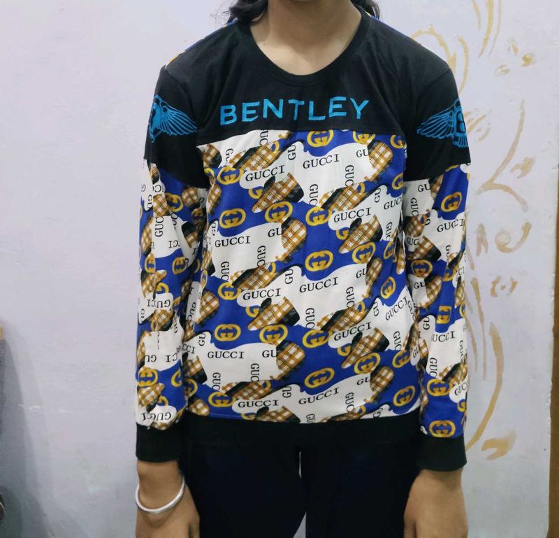 Unique Bentley x Gucci Print Sweatshirt