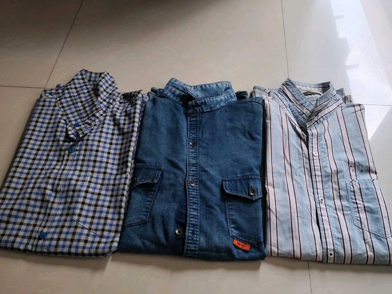 Diwali sale Bundle of 3 Men's Shirts XXL size