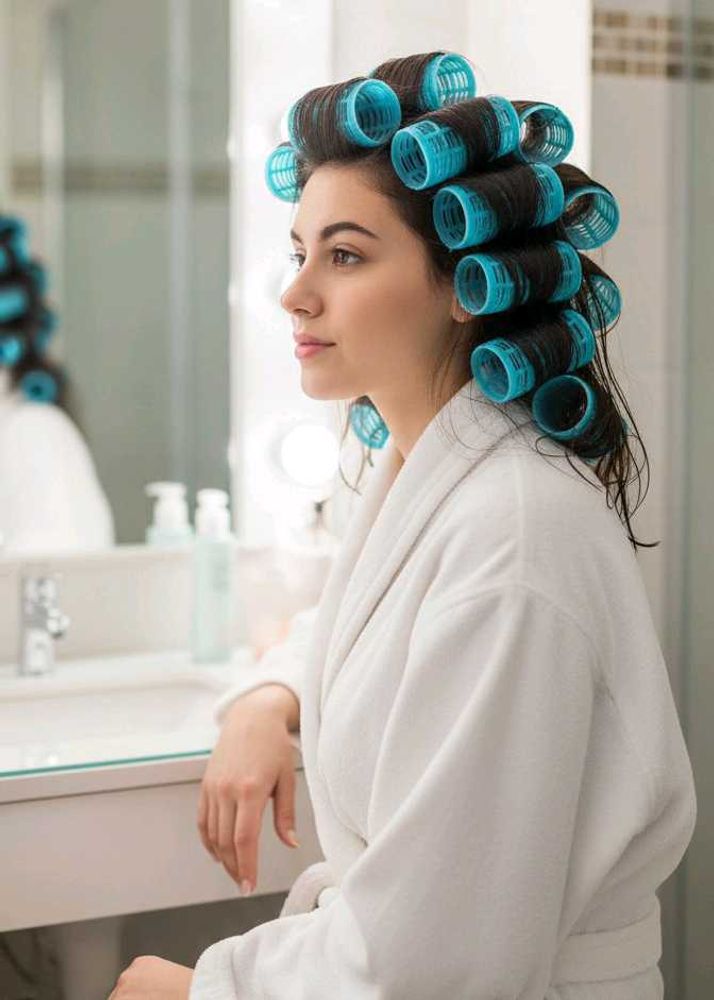 Vintage Blue Hair Rollers