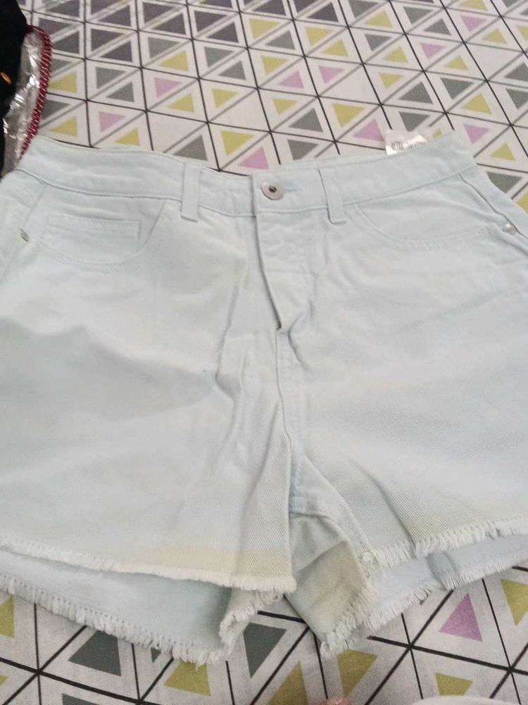 Light Blue Denim Shorts