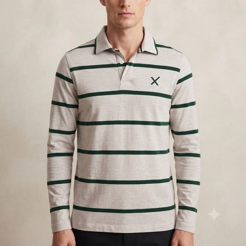 Unisex Striped Polo Shirt