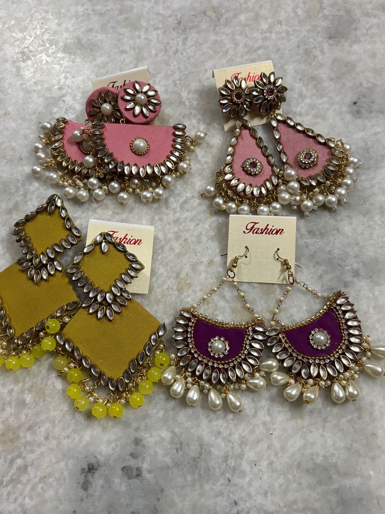 Assorted Traditional Indian Earrings 4 pices combo