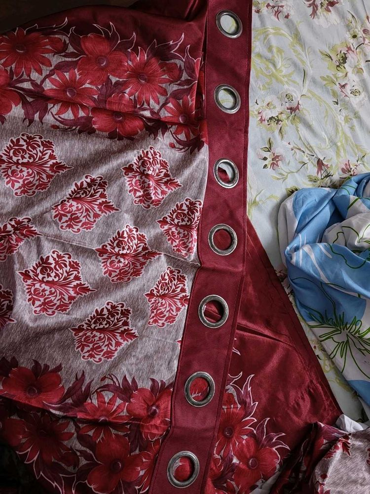 one beautiful floral curtain