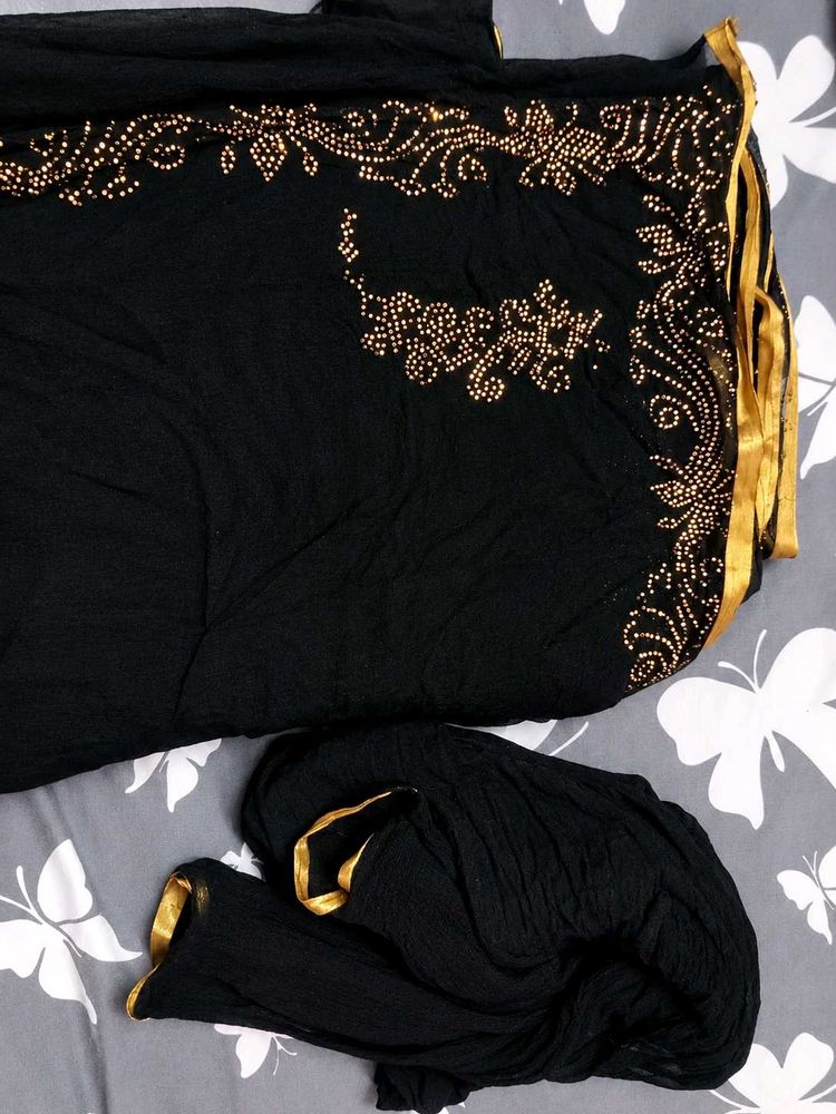 Black saree with blouse