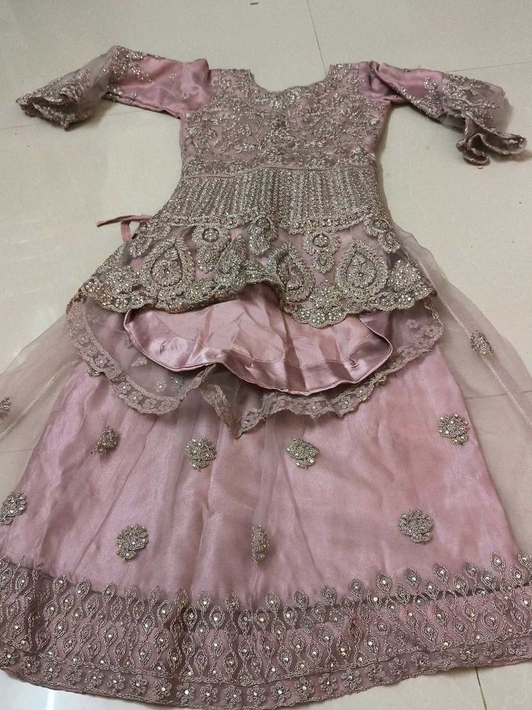 Elegant Pink Embroidered Dress